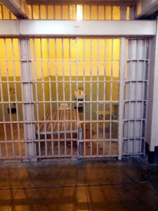 A typical jail cell at Alcatraz Prison.
